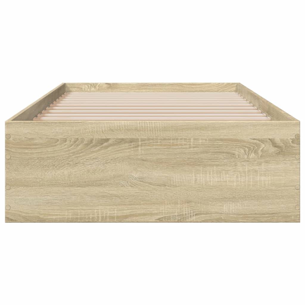vidaXL Bettgestell mit Schubladen Sonoma-Eiche 100x200cm Holzwerkstoff