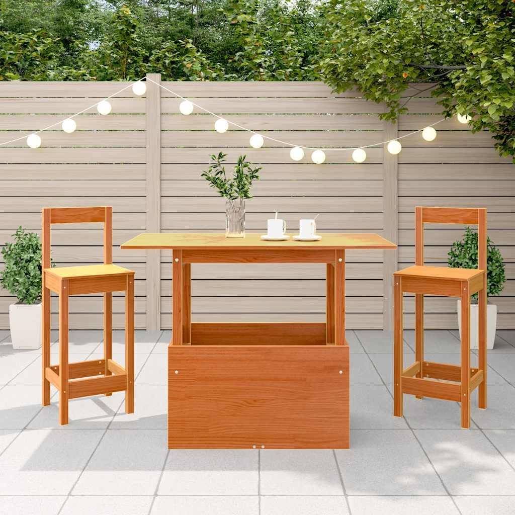 vidaXL Gartentisch Wachsbraun 100x50x75 cm Massivholz Kiefer