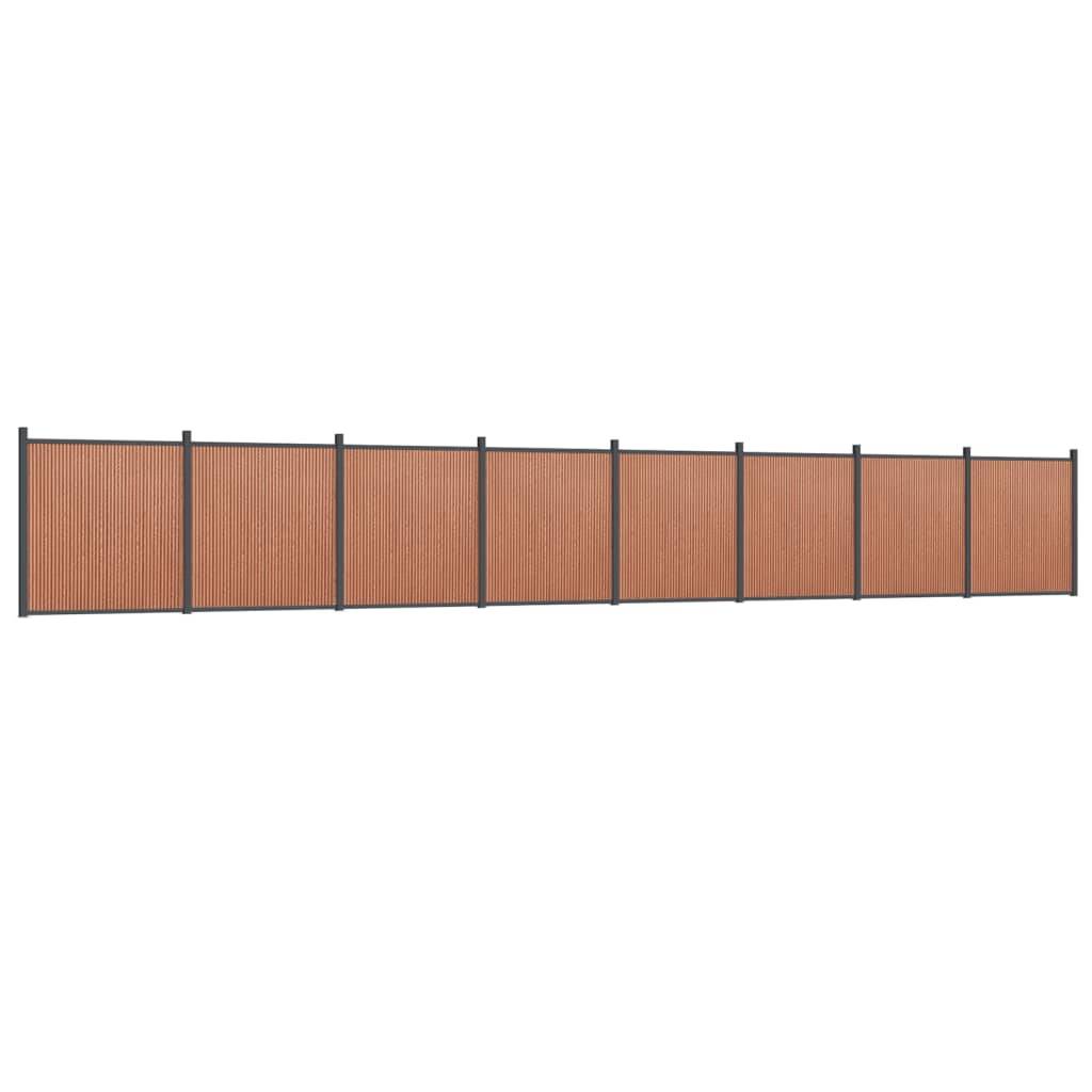 vidaXL Zaunelement Braun 1391x186 cm WPC
