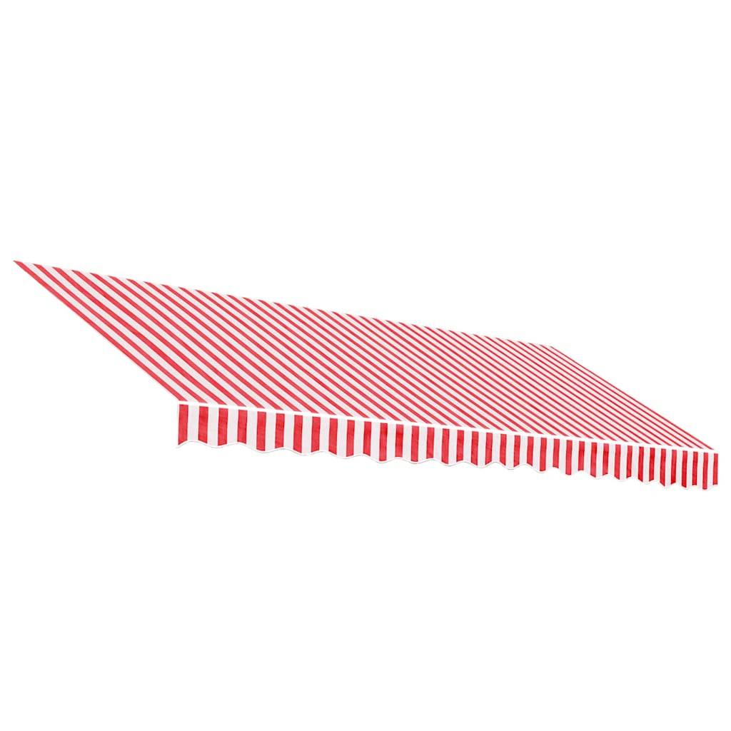 vidaXL Markisenbespannung Rot und Weiß Gestreift 4x3,5 m