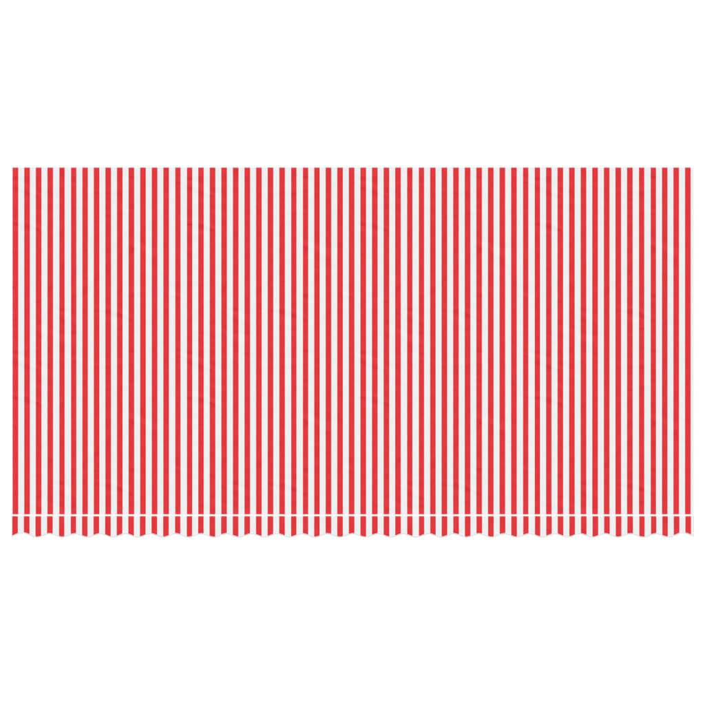 vidaXL Markisenbespannung Rot und Weiß Gestreift 6x3 m