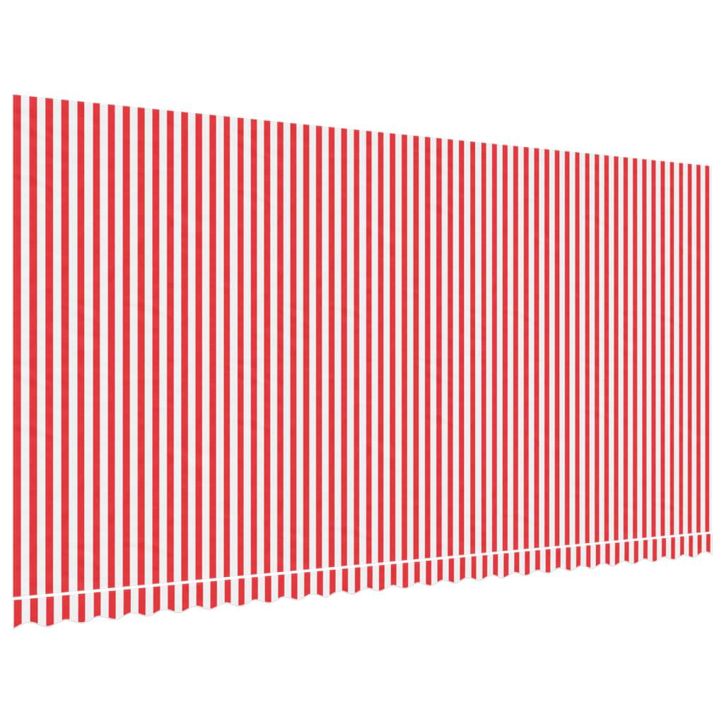 vidaXL Markisenbespannung Rot und Weiß Gestreift 6x3 m