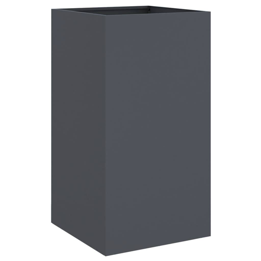 vidaXL Pflanzkübel Anthrazit 42x38x75 cm Stahl