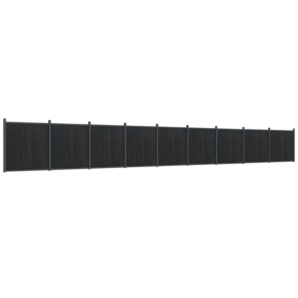 vidaXL Zaunelement Grau 1564x186 cm WPC