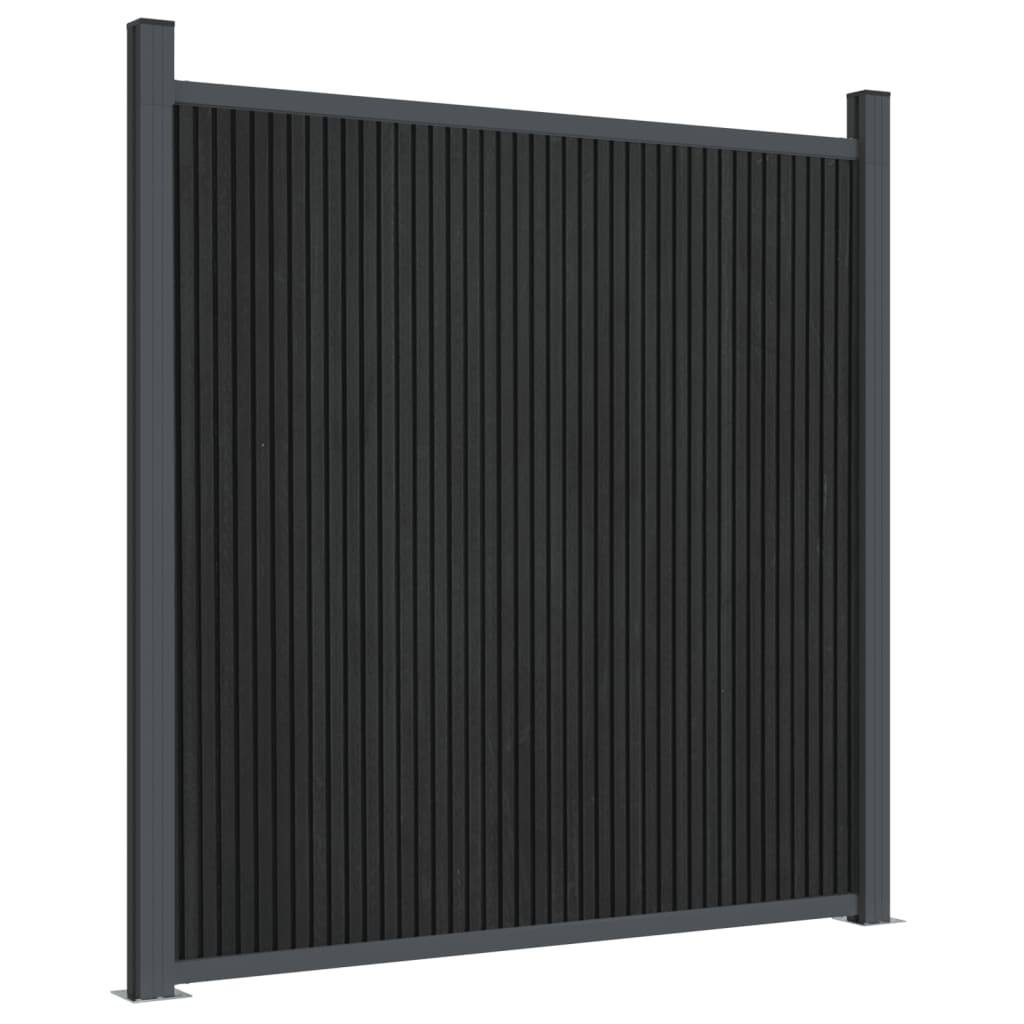 vidaXL Zaunelement Grau 1564x186 cm WPC