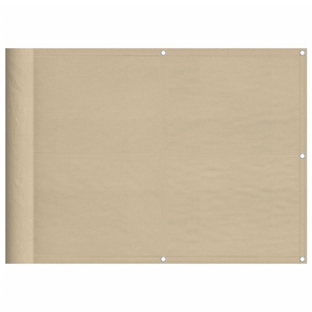 vidaXL Balkon-Sichtschutz Beige 75x700 cm 100 % Polyester-Oxford