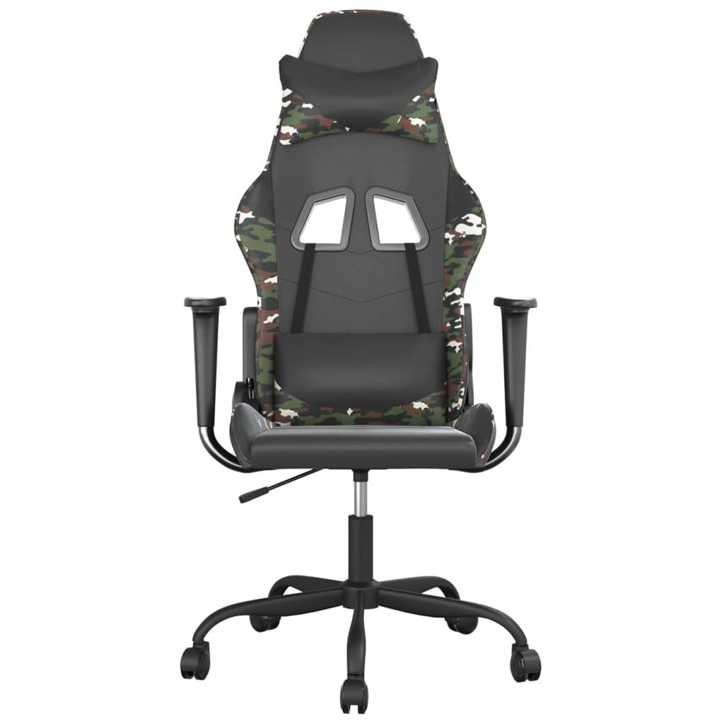 vidaXL Gaming-Stuhl Schwarz und Tarnfarben Kunstleder