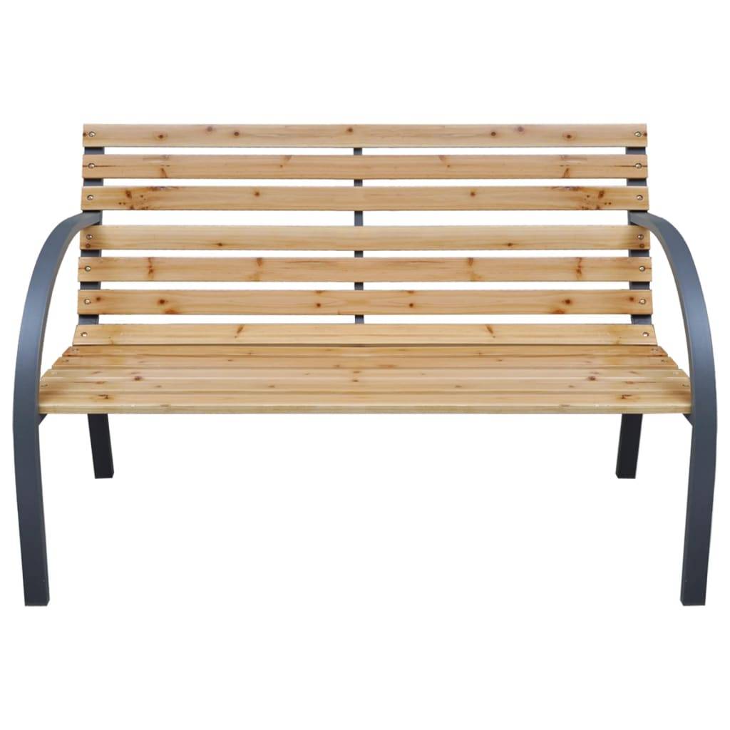 vidaXL Gartenbank 112 cm Massivholz Tanne