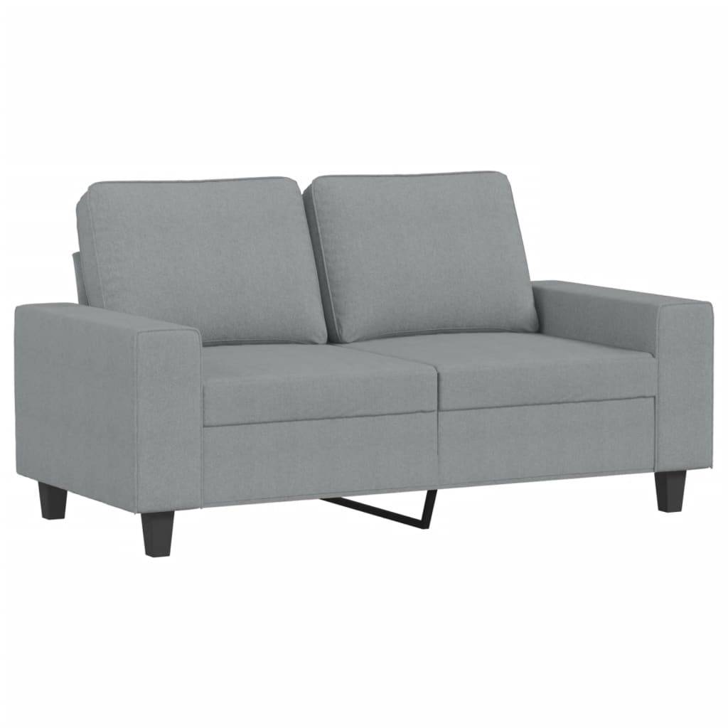 vidaXL 3-tlg. Sofagarnitur Hellgrau Stoff
