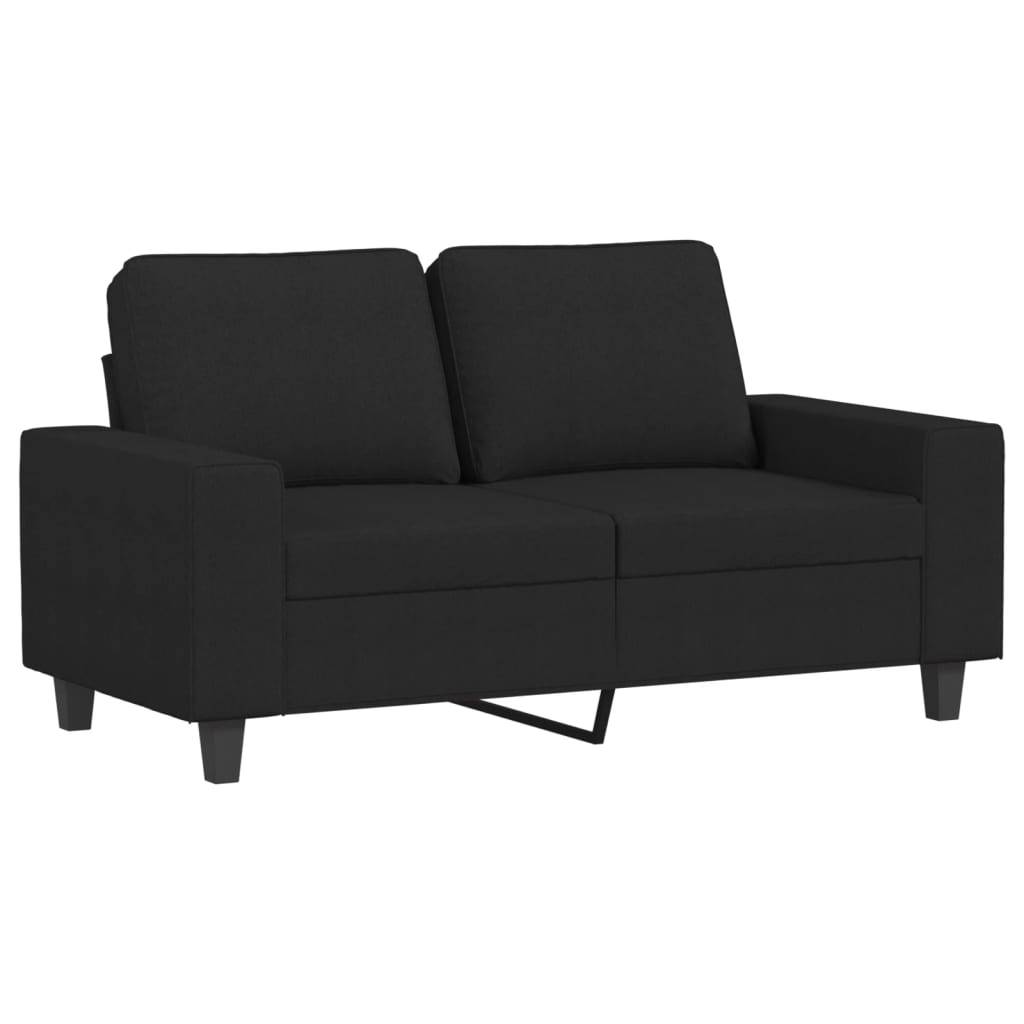 vidaXL 3-tlg. Sofagarnitur Schwarz Stoff