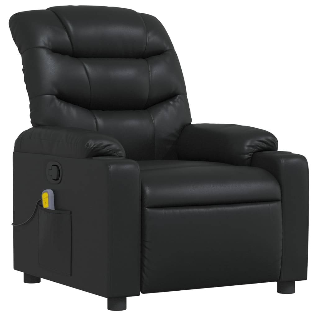 vidaXL Massagesessel Schwarz Kunstleder