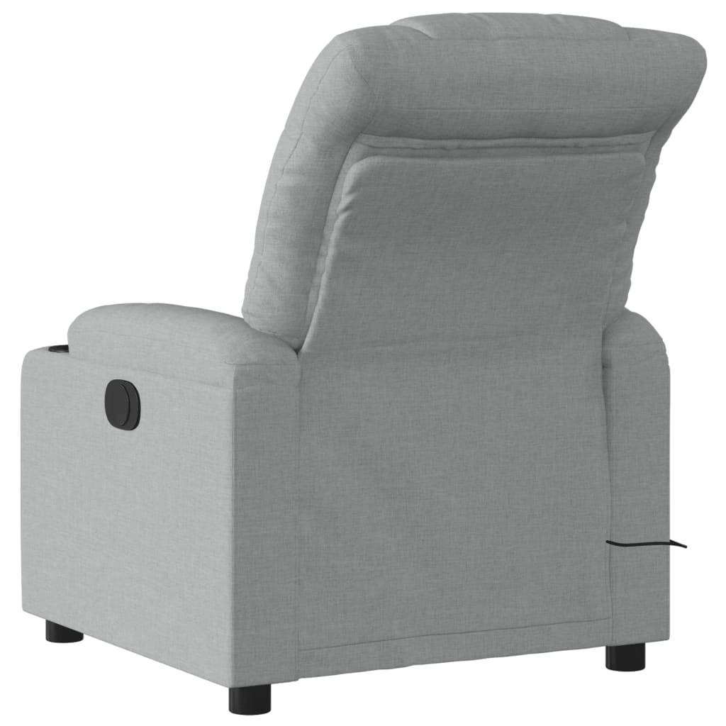 vidaXL Massagesessel Hellgrau Stoff