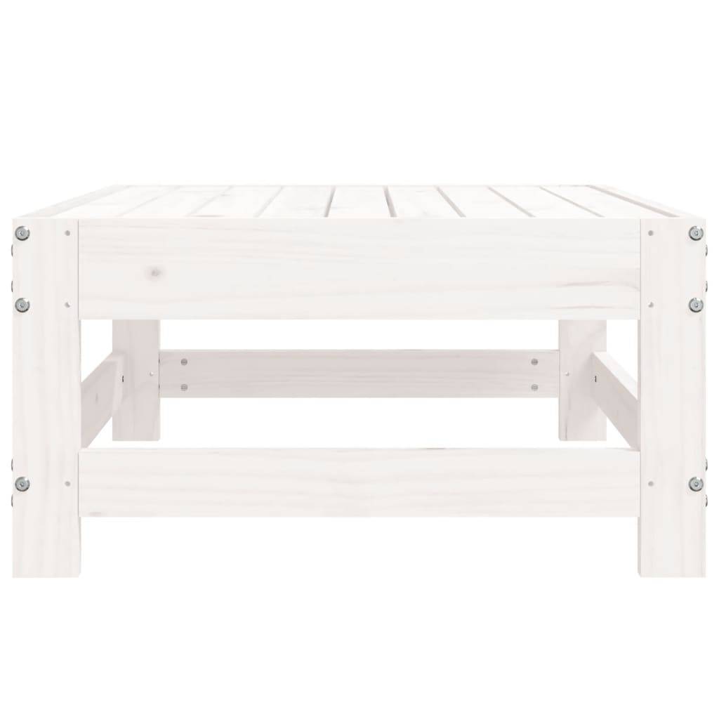 vidaXL Gartenhocker Weiß Massivholz Kiefer