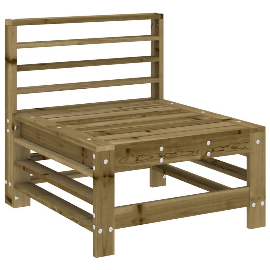 vidaXL Garten-Mittelsofas 2 Stk. Kiefernholz Imprägniert