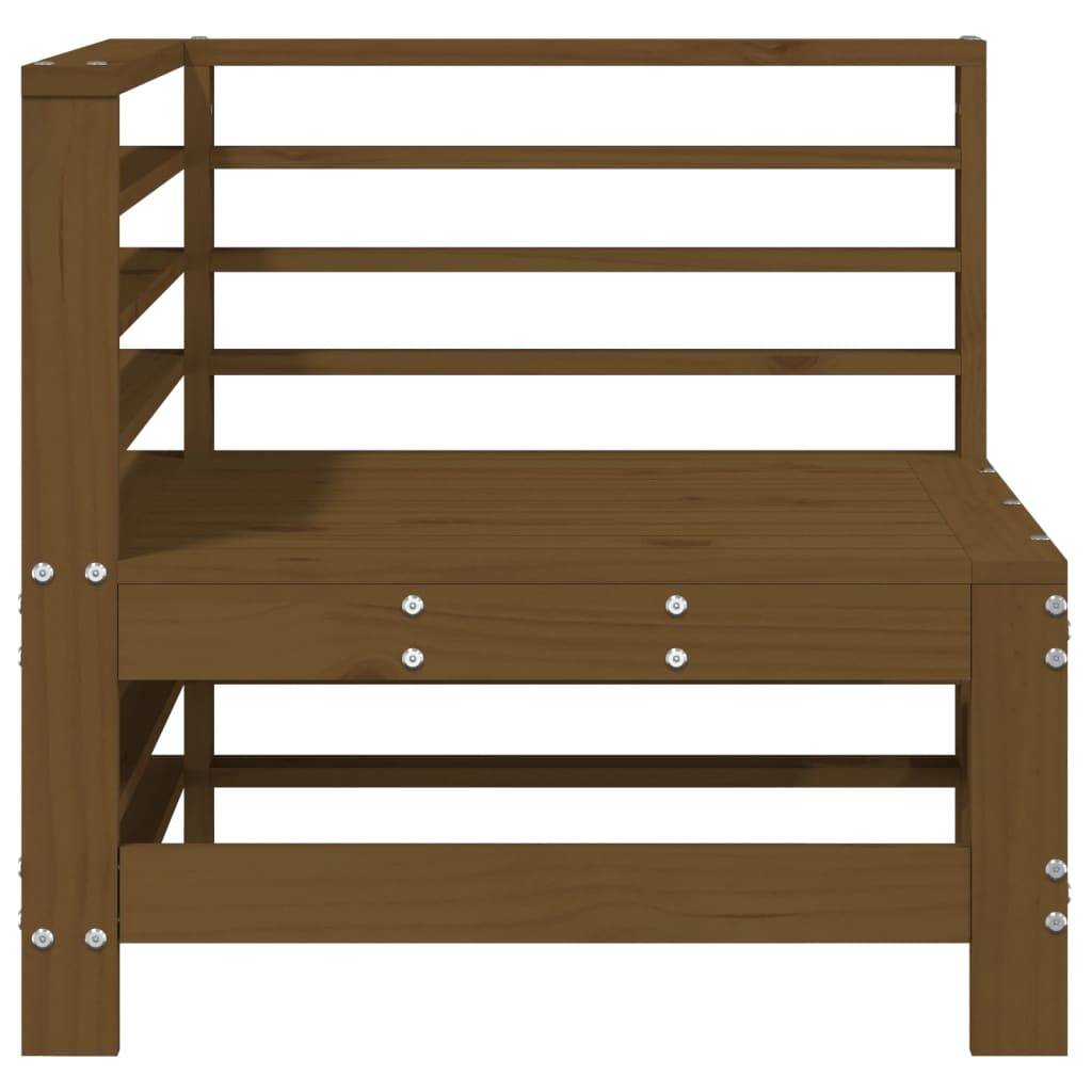 vidaXL Garten-Ecksofa Honigbraun Massivholz Kiefer