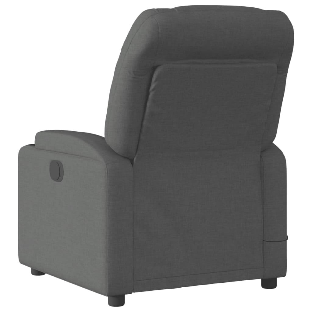 vidaXL Massagesessel Elektrisch Dunkelgrau Stoff