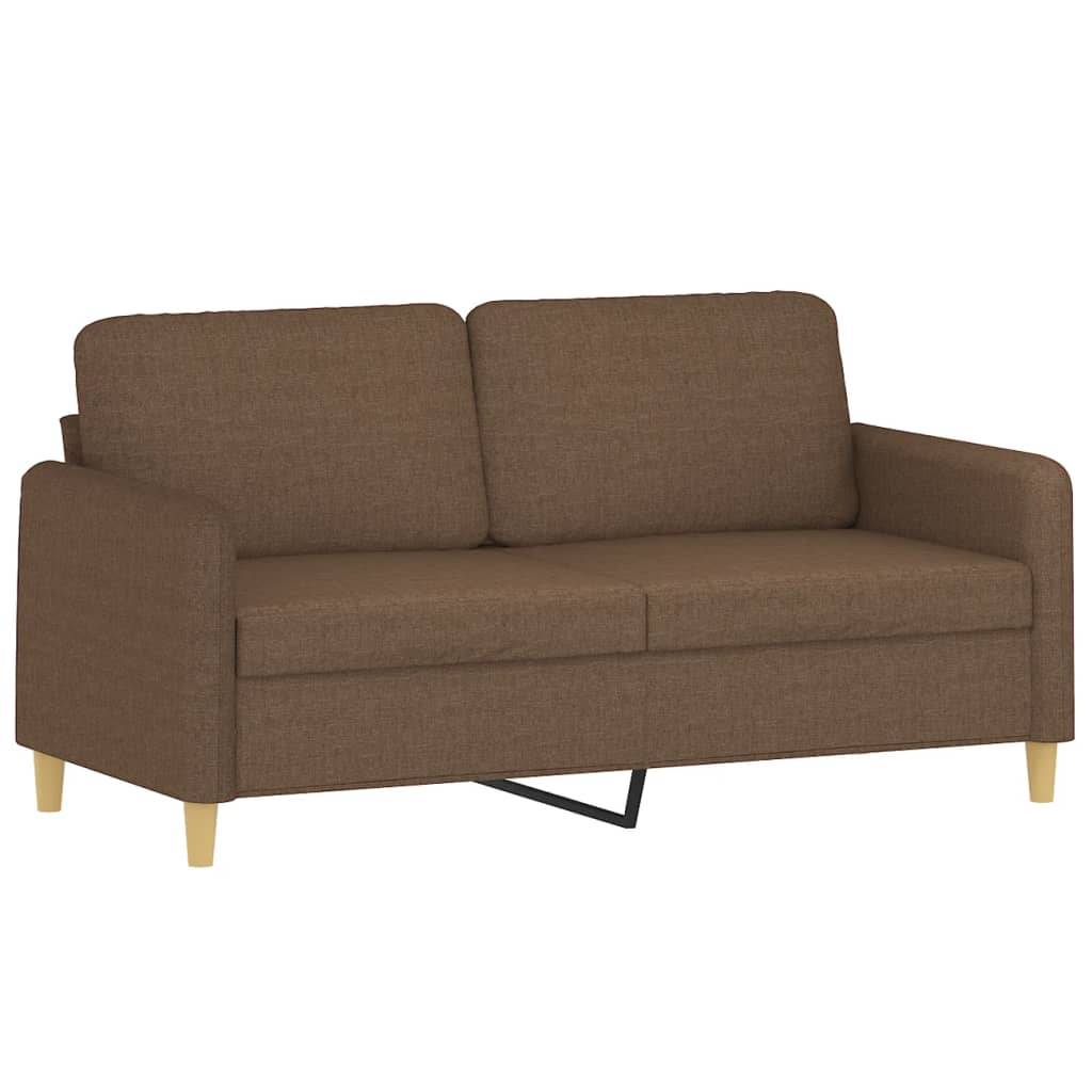 vidaXL 2-Sitzer-Sofa Braun 140 cm Stoff