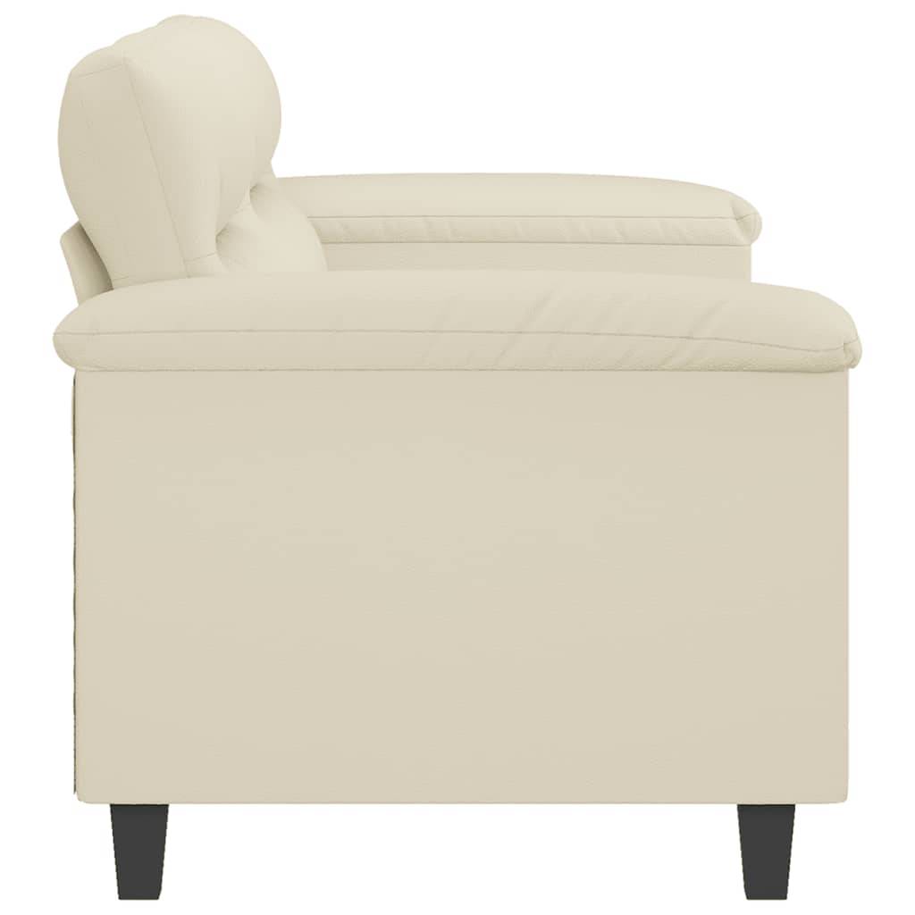 vidaXL 2-Sitzer-Sofa Creme 140 cm Kunstleder