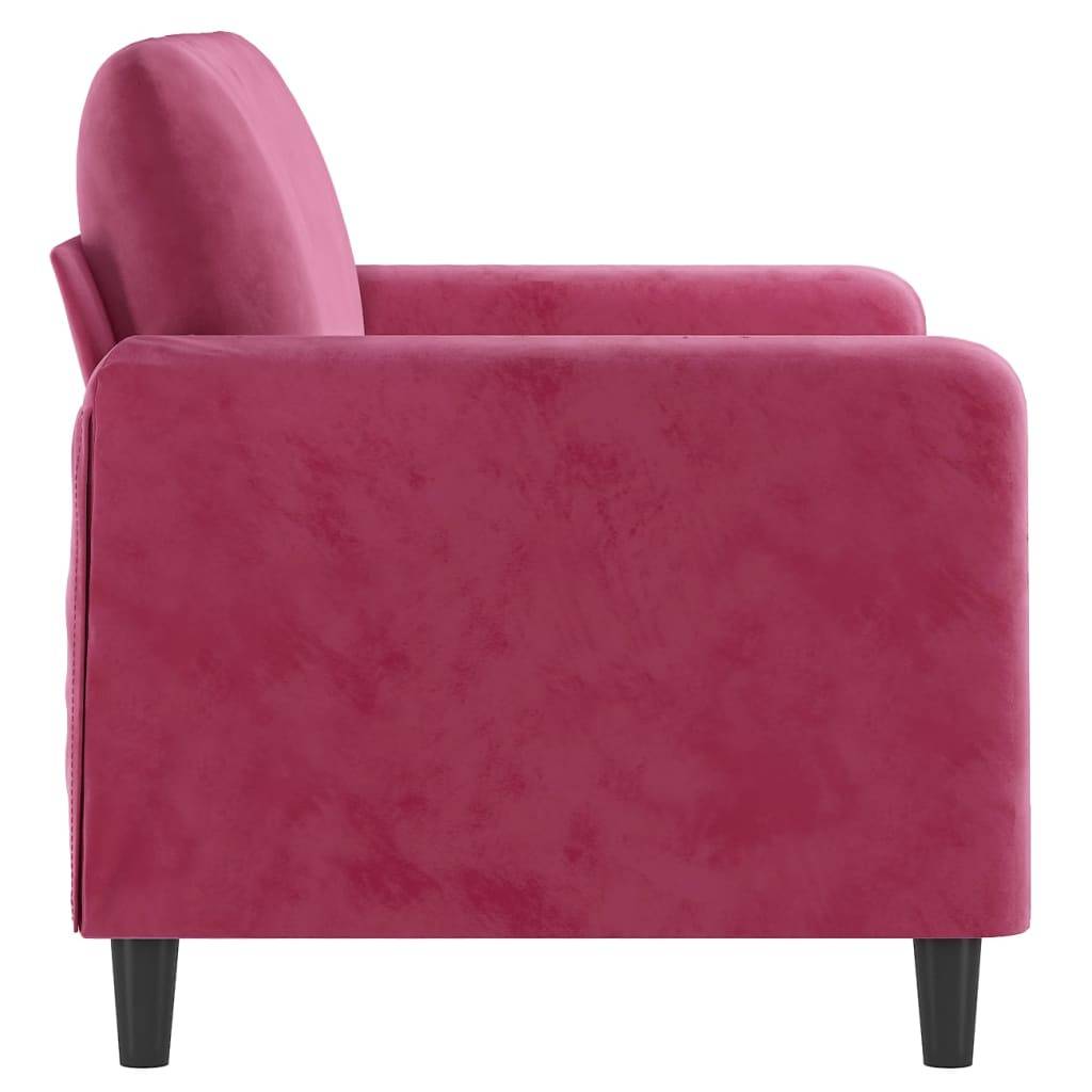 vidaXL 2-Sitzer-Sofa Weinrot 120 cm Samt