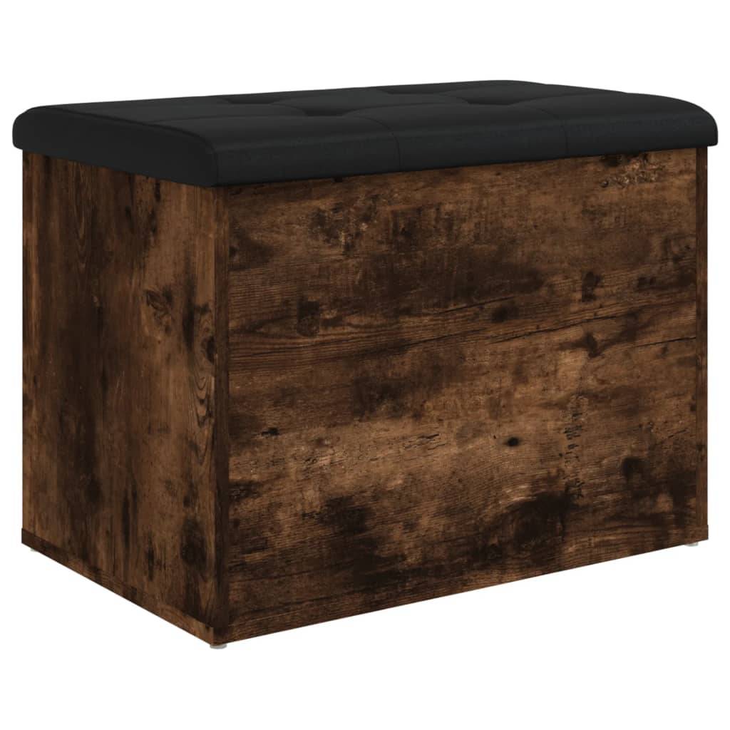 vidaXL Sitzbank mit Stauraum Räuchereiche 62x42x45 cm Holzwerkstoff
