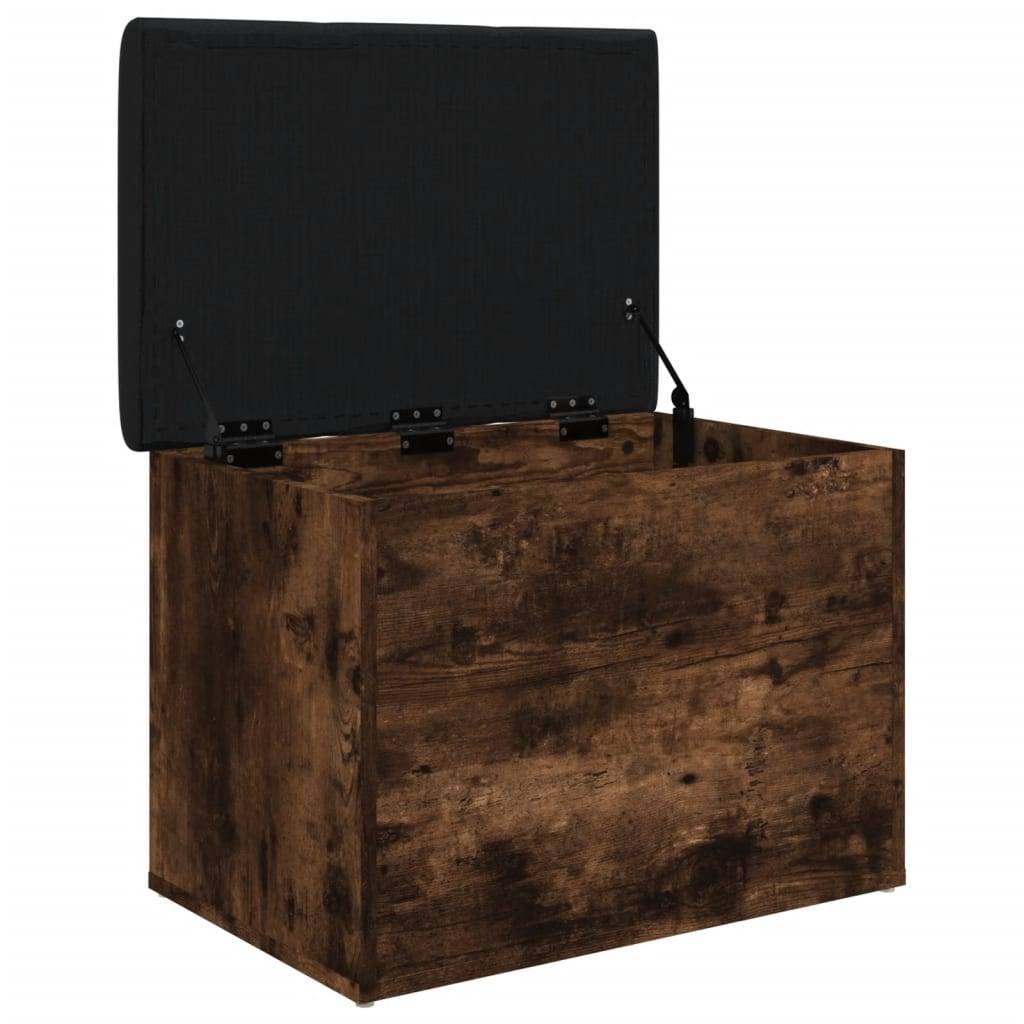 vidaXL Sitzbank mit Stauraum Räuchereiche 62x42x45 cm Holzwerkstoff