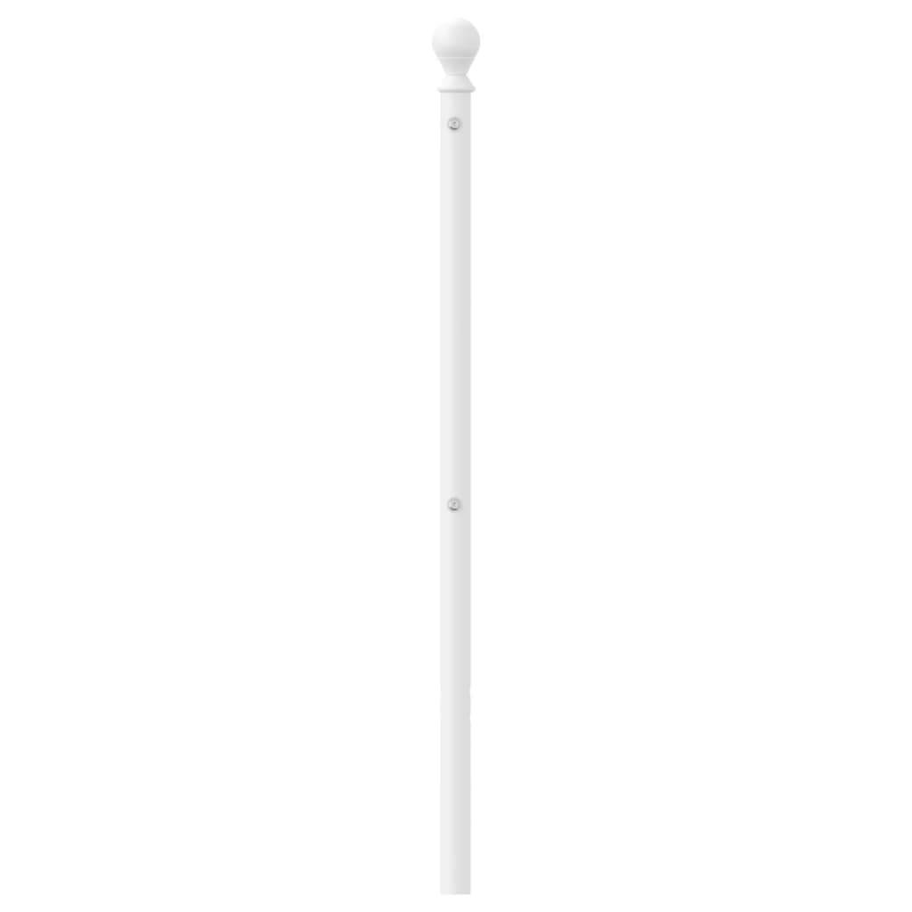 vidaXL Kopfteil Metall Weiß 180 cm