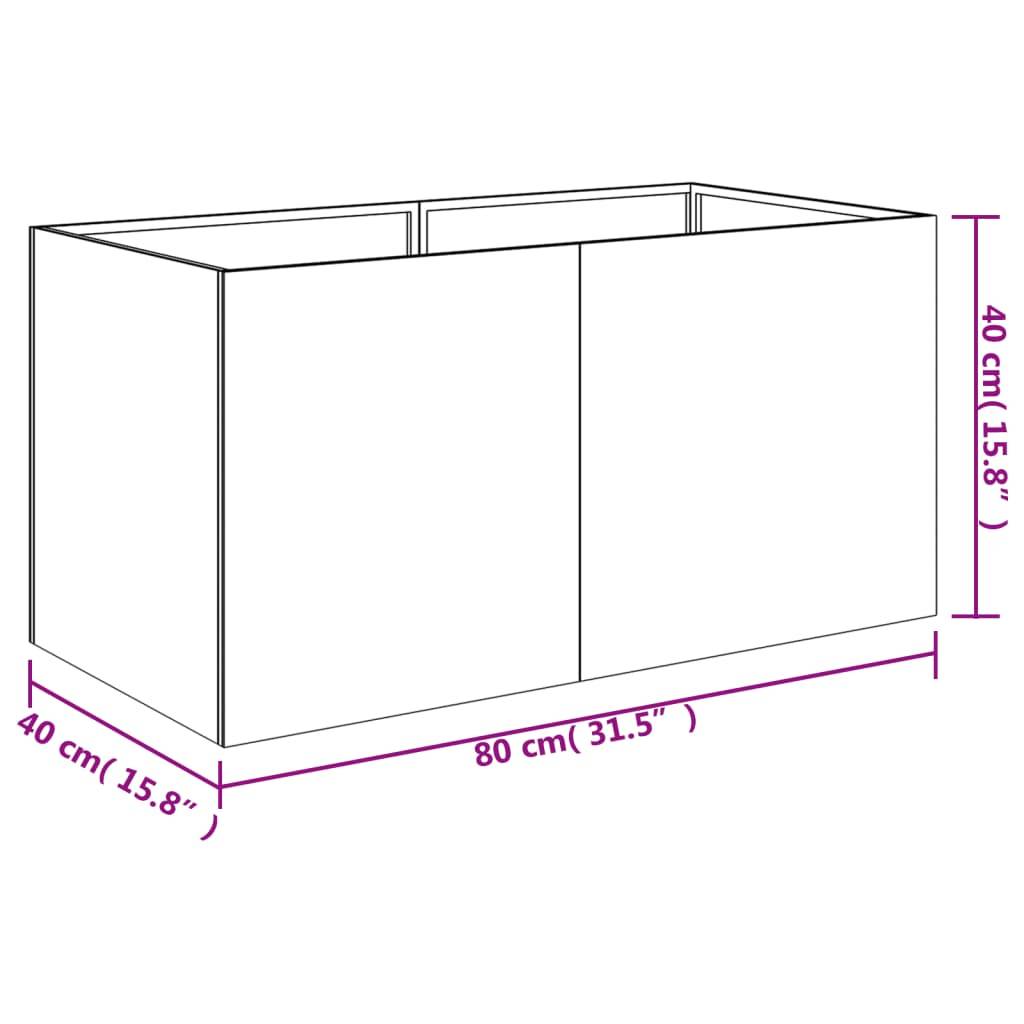 vidaXL Pflanzkübel 80x40x40 cm Cortenstahl