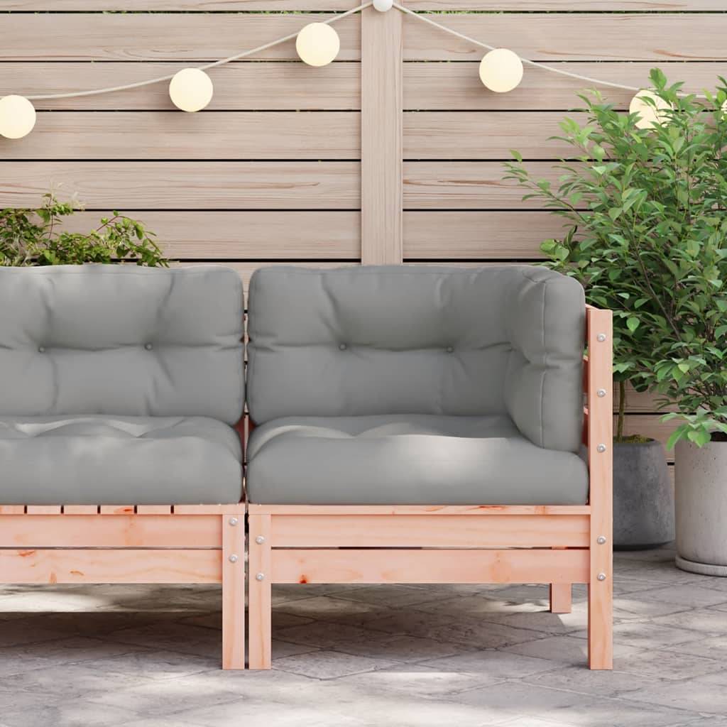 vidaXL Garten-Ecksofa mit Kissen Massivholz Douglasie