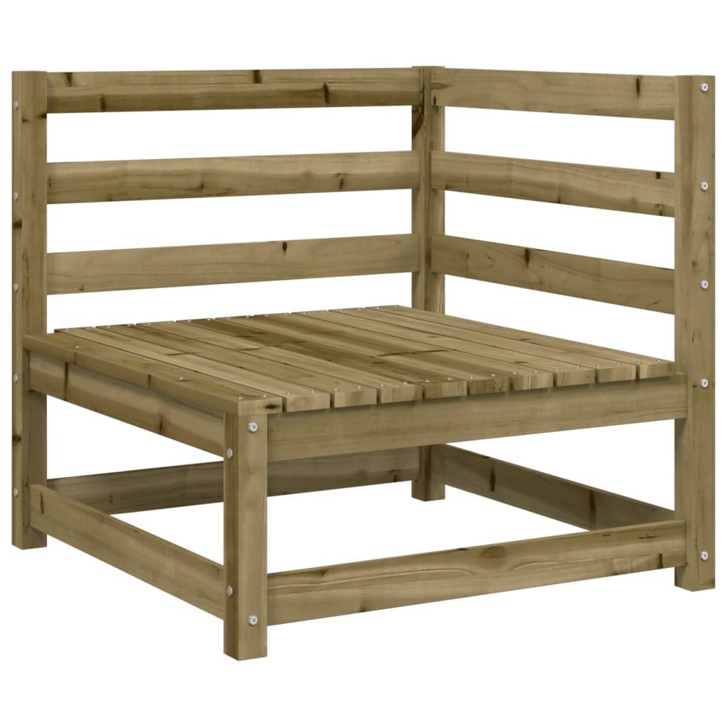 vidaXL Garten-Ecksofa mit Kissen Kiefernholz Imprägniert
