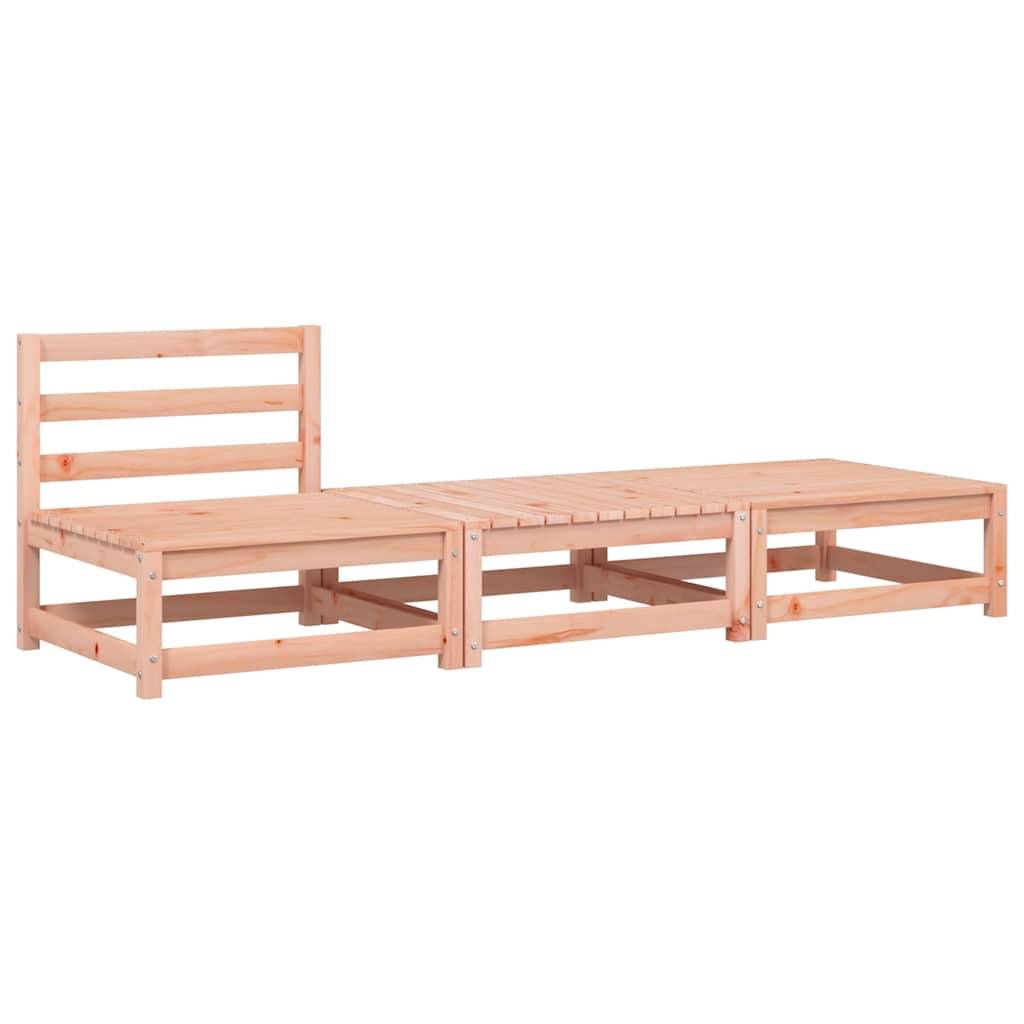 vidaXL Gartensofa ohne Armlehnen mit Kissen und Hockern