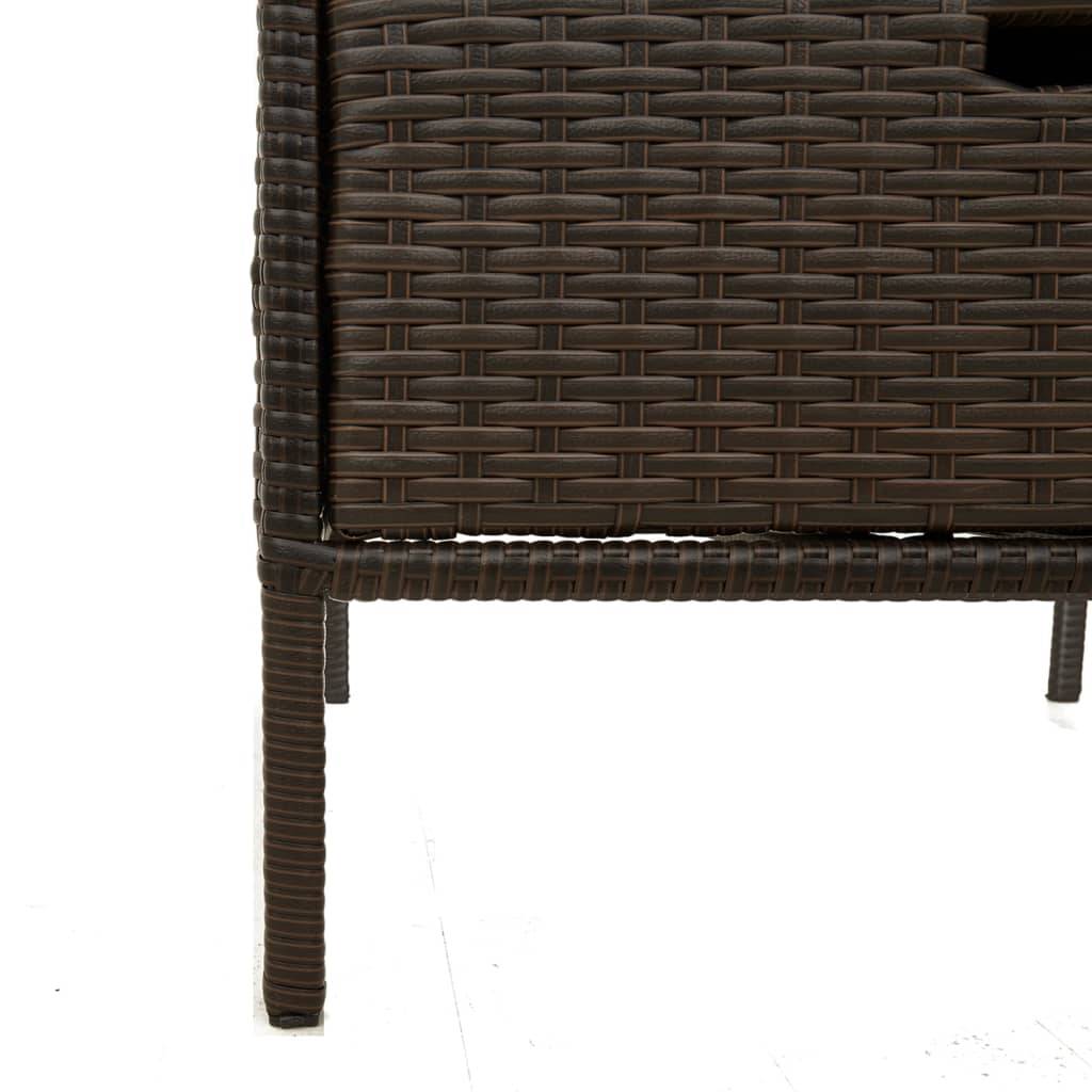 vidaXL Gartenschrank Braun 55x59x80 cm Poly Rattan