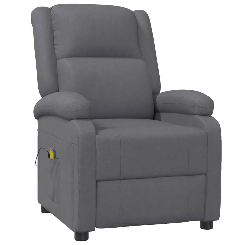 vidaXL Massagesessel Grau Kunstleder