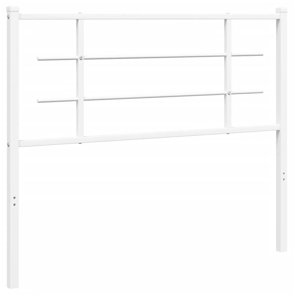 vidaXL Kopfteil Metall Weiß 107 cm