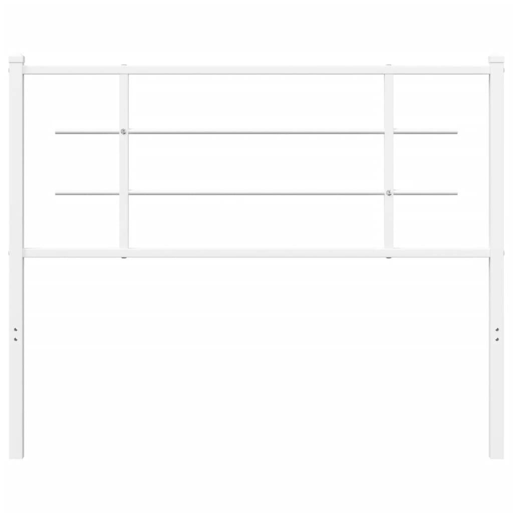 vidaXL Kopfteil Metall Weiß 107 cm