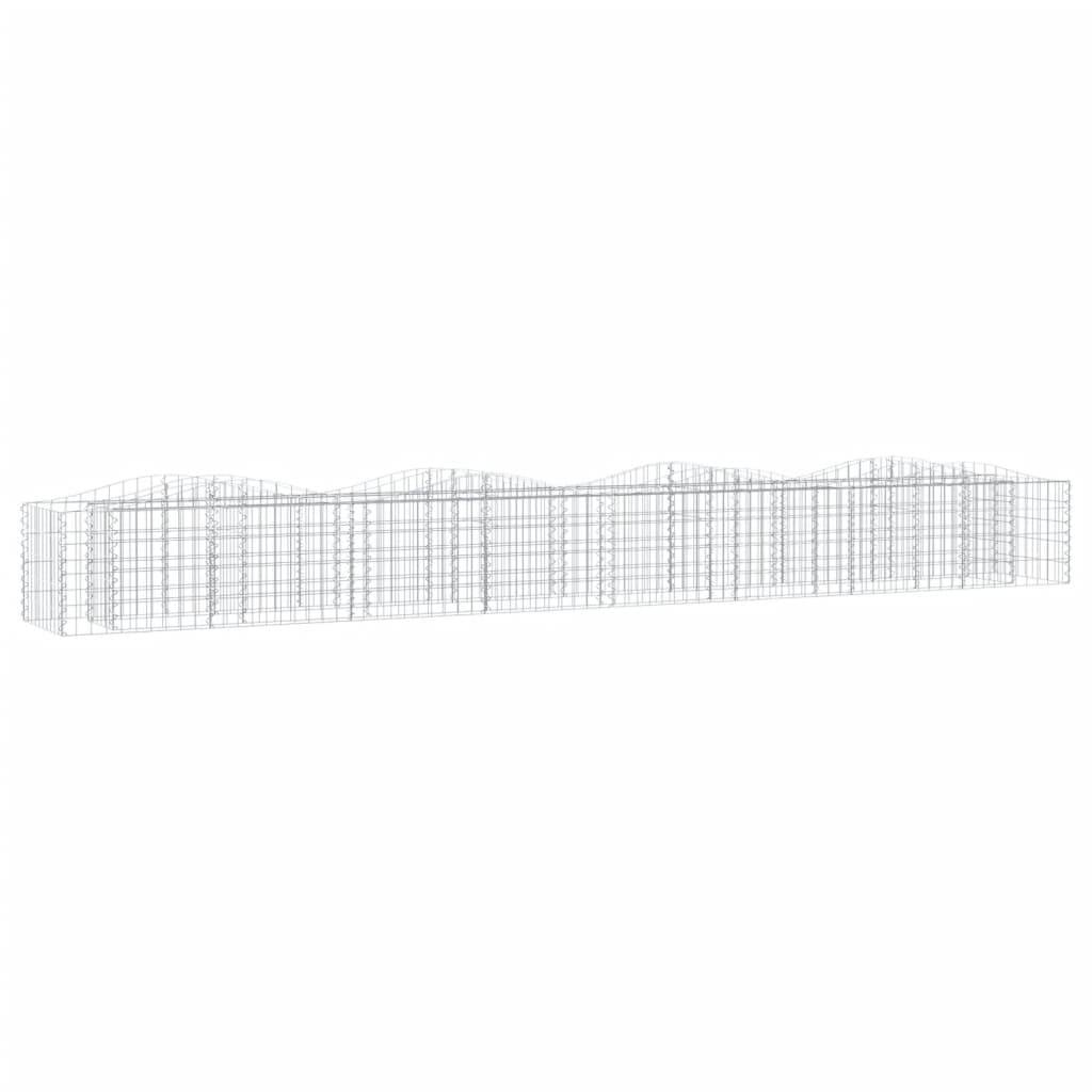 vidaXL Gabionen-Hochbeet mit Hochbogen 400x50x50 cm Verzinktes Eisen