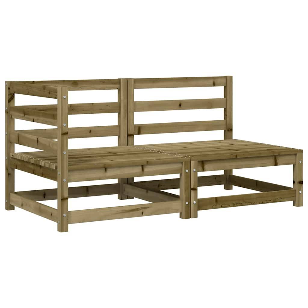 vidaXL Gartensofa mit Kissen 2-Sitzer Kiefernholz Imprägniert