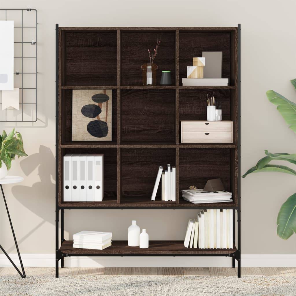 vidaXL Bücherregal Braun Eichen-Optik 102x30x141,5 cm Holzwerkstoff
