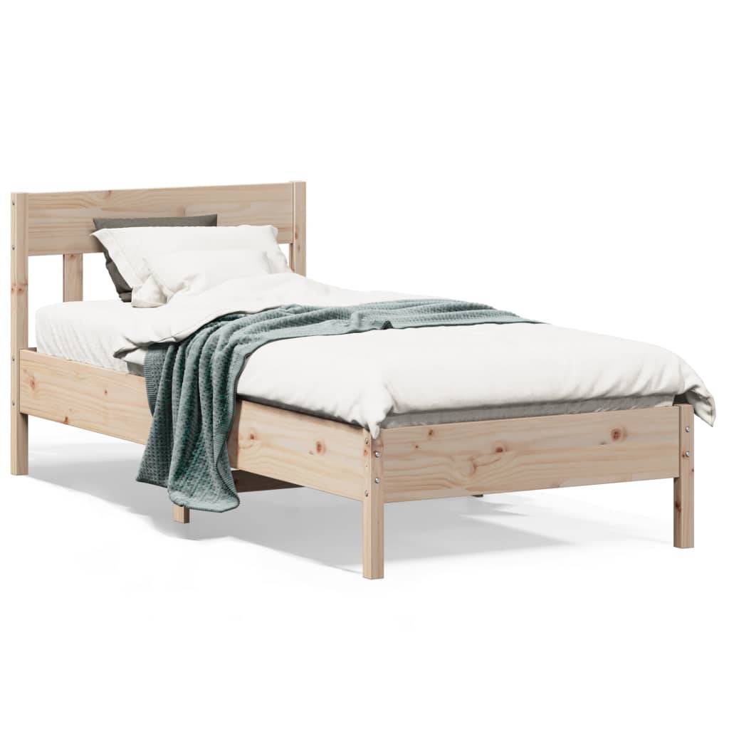 vidaXL Massivholzbett ohne Matratze 90x190 cm Kiefernholz