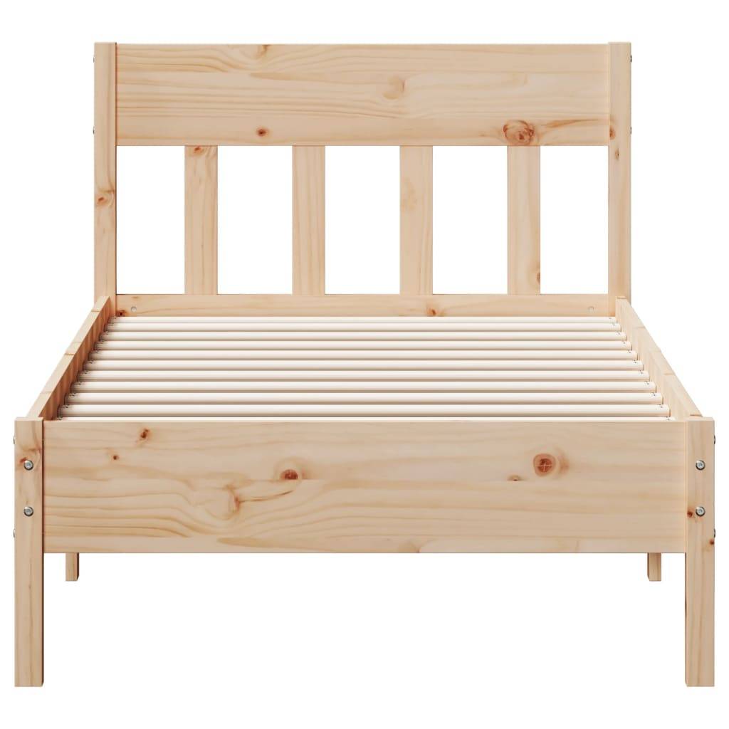 vidaXL Massivholzbett ohne Matratze 90x190 cm Kiefernholz