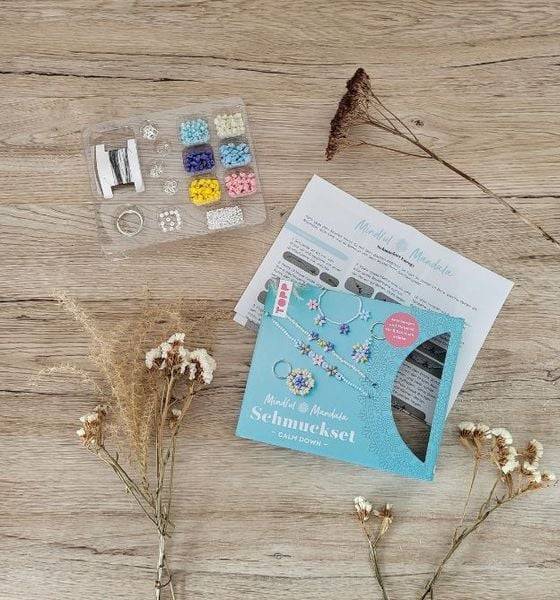 Mindful Mandala - Schmuckset Calm down. Mit Anleitung und Material für 5 Schmuckstücke