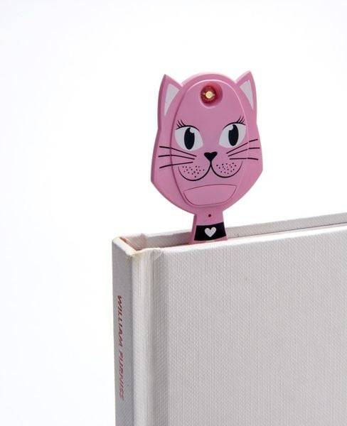 Flexilight Animal Leselicht (Pink Katze) | | 2 in 1 Leselampe & Lesezeichen | LED Leselicht | Geschenk für Leser, Buchliebhaber | Deutsche Ausgabe