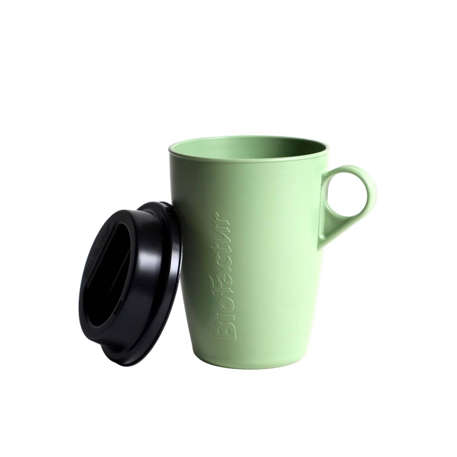 Biofactur Kaffeebecher to go, Coffee-to-go Becher mit auslaufsicherem Deckel, 350 ml - Grün