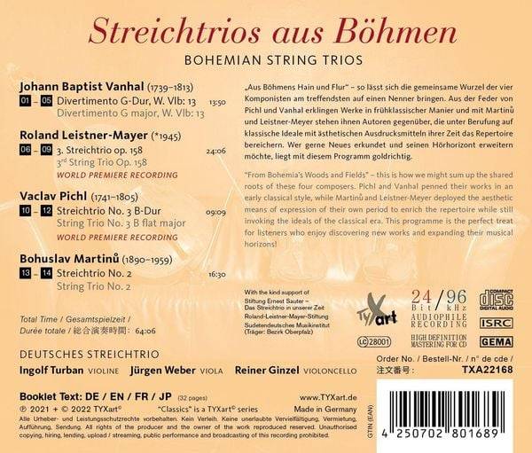 Martinu: Bohemian String Trios