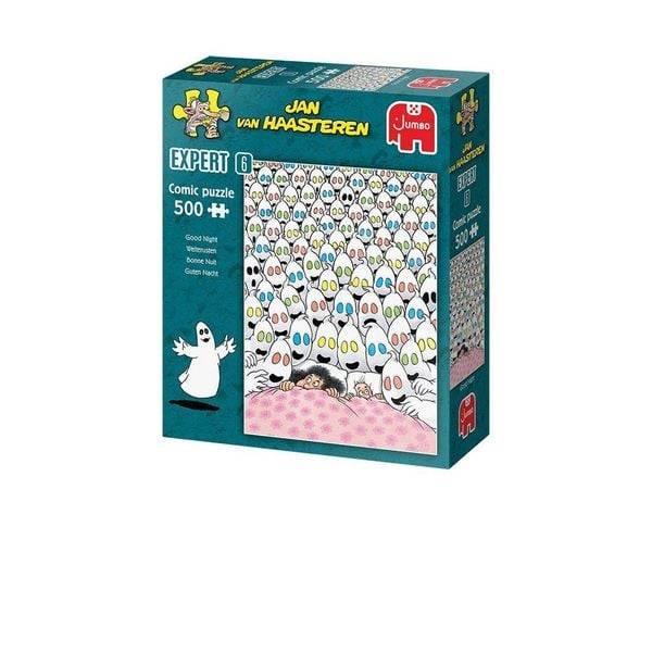 Jumbo 1110100312 - Jan van Haasteren, Gute Nacht, Expert 6, Comic-Puzzle, 500 Teile