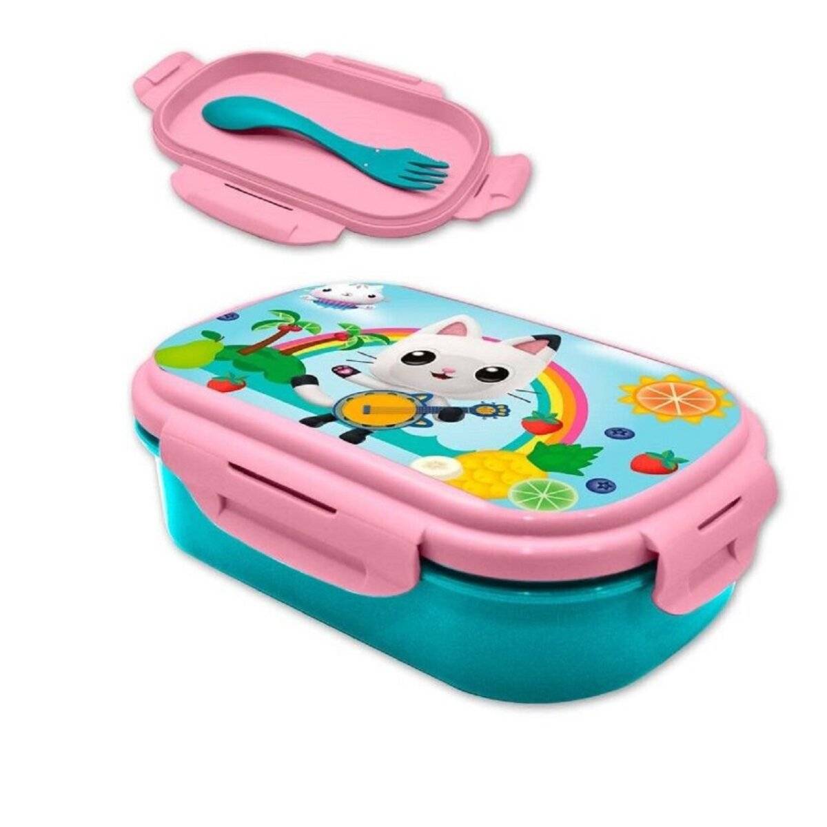 Gabby's Dollhouse Lunchbox mit Besteck – Perfekte Bento-Box für Kinder