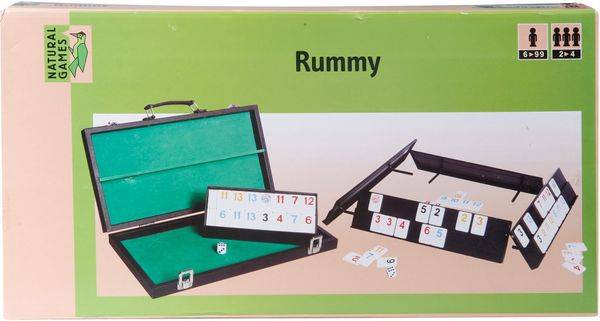 Natural Games Rummy im Koffer, 106 Steine