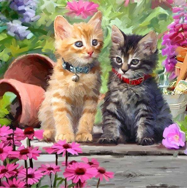 Crystal Art Katzenfreunde 18x18cm