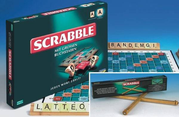 Piatnik - Scrabble de Luxe mit Drehteller aus Holz