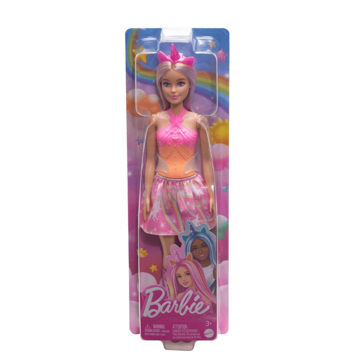 Mattel HRR13 - Barbie Einhorn Puppe mit pinken Haaren