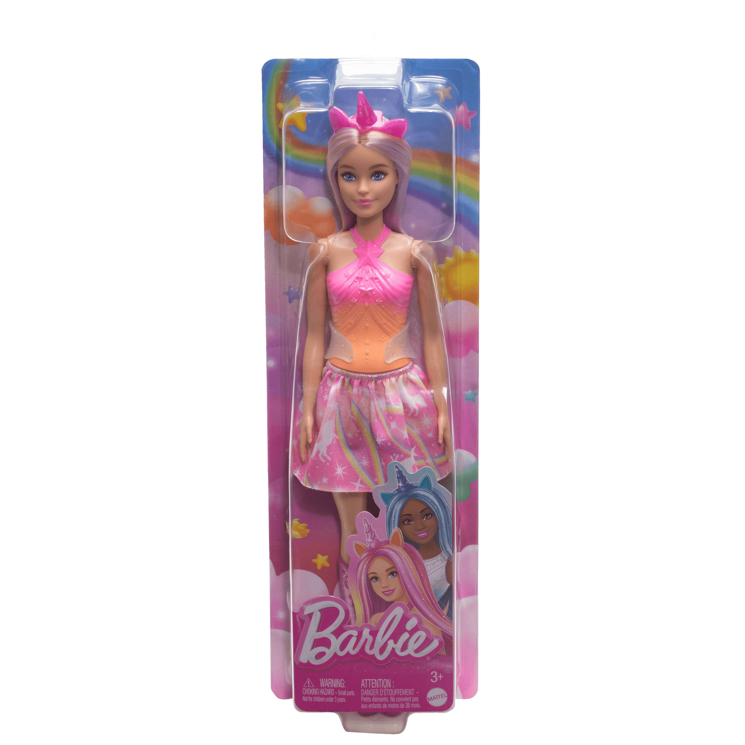 Mattel HRR13 - Barbie Einhorn Puppe mit pinken Haaren